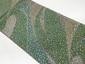 曲線模様織出し袋帯